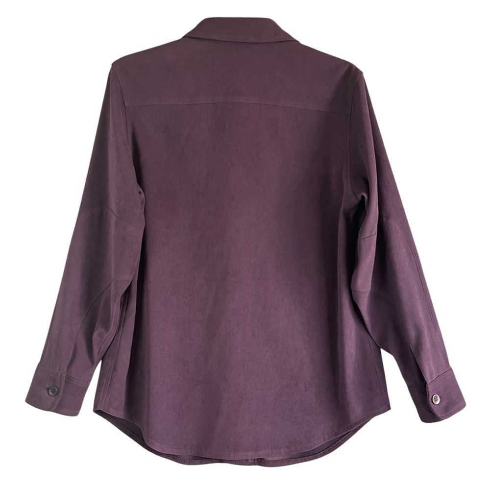 HARVE BENARD Vintage Purple Pantsuit Button Front Top Pleated Pants Size 8 FLAW - Picture 2 of 14